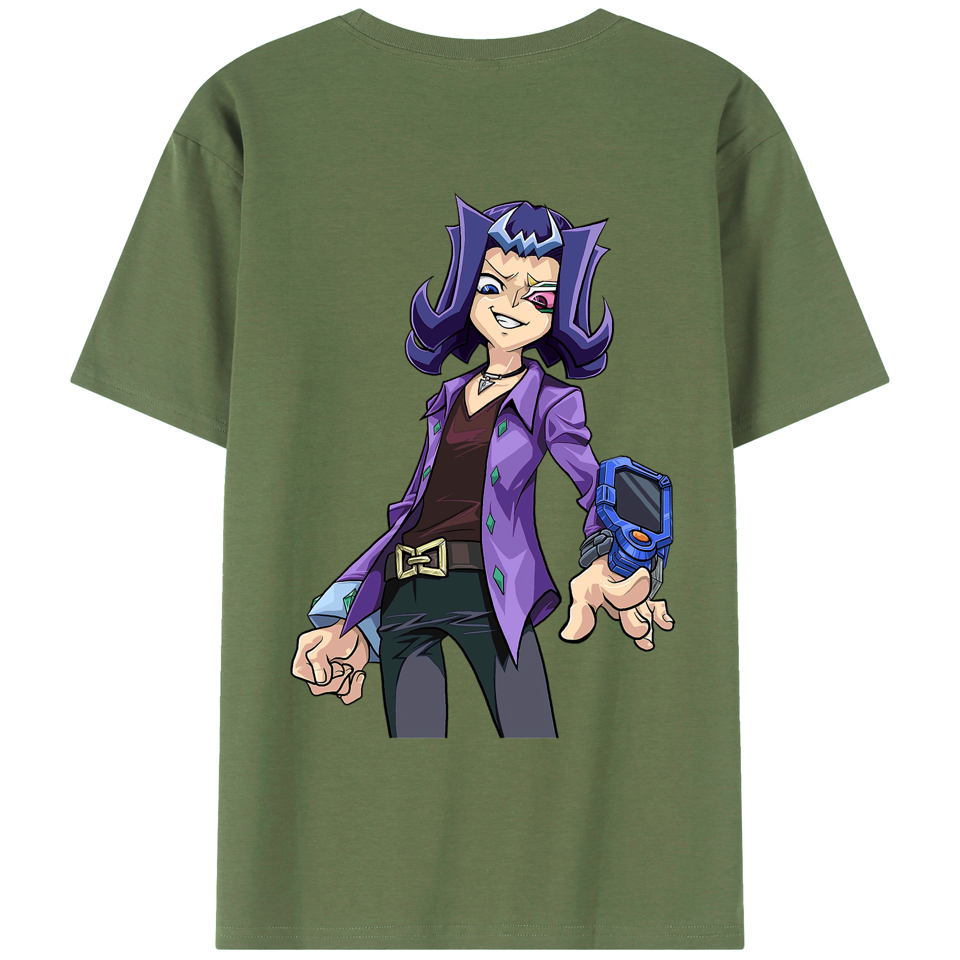 （画像用） 遊☆戯☆王 Yu-Gi-Oh! 綿100％ メンズ半袖Tシャツ（バックプリント） 通気性